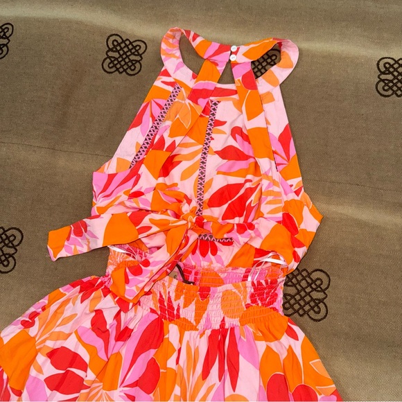 Abel the Label Anthropologie  NWT! Pink Orange Rumi Maxi Dress Size M - Picture 12 of 16